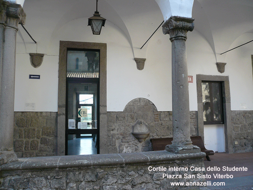 cortile casa dello studente piazza san sisto viterbo