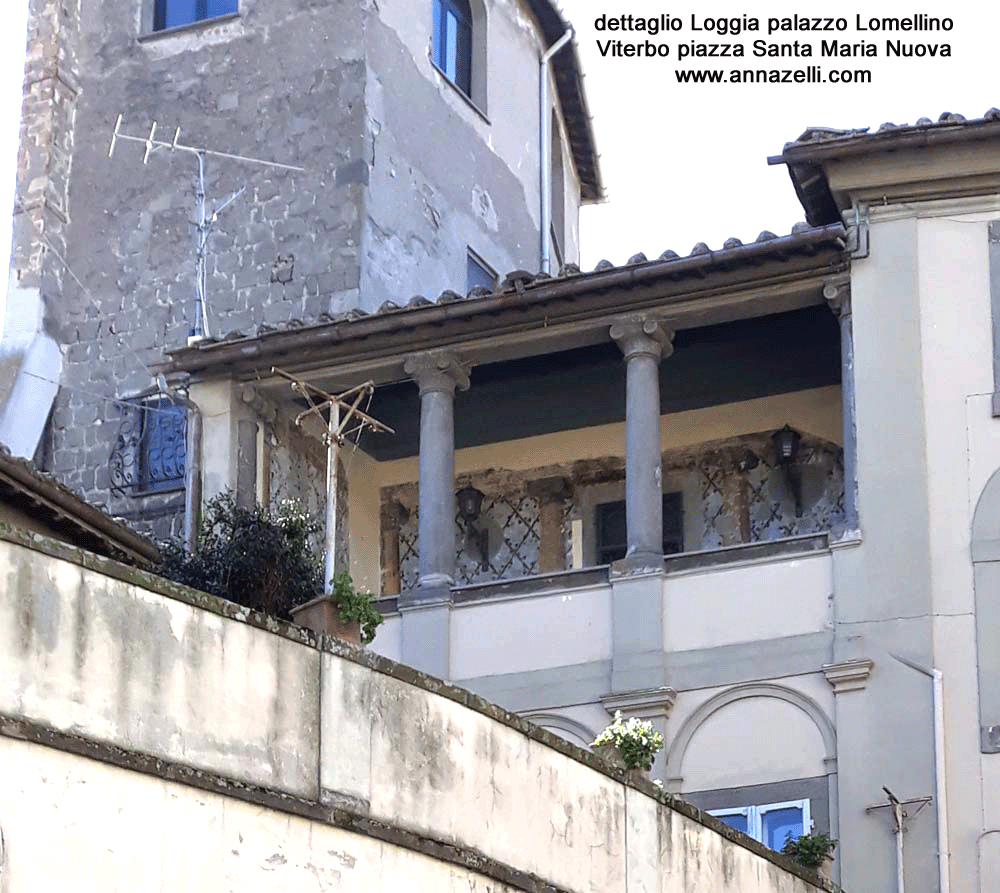 dettaglio loggia palazzo lomellino d'aragona viterbo  info e foto anna zelli