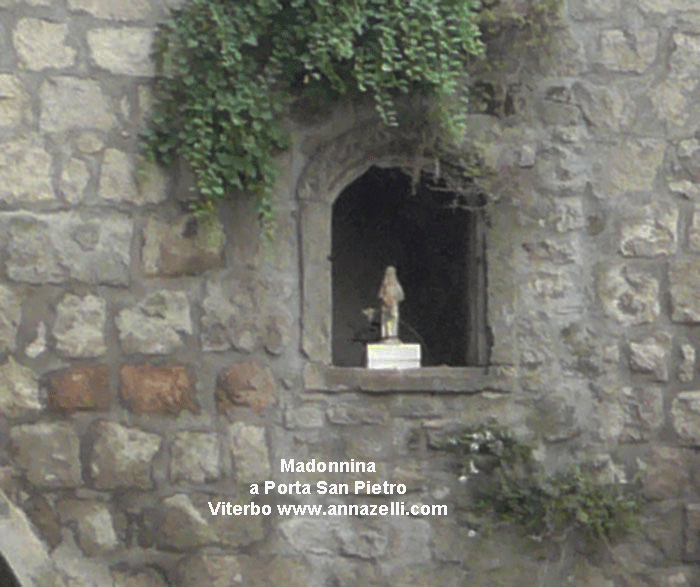 madonnina a porta san pietro via san pietro viterbo info e foto anna zelli