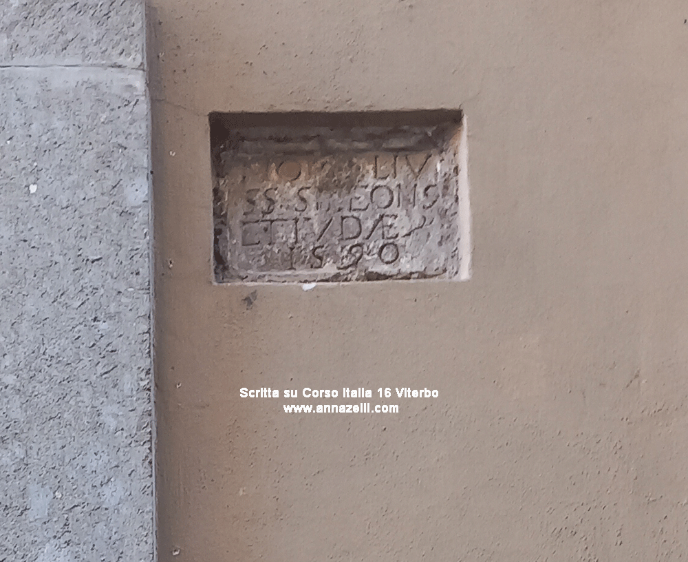scritta su un palazzo corso italia viterbo info e foto anna zelli