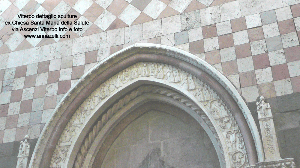 dettaglio sculture ex chiesa santa maria della salute viterbo info e foto anna zelli
