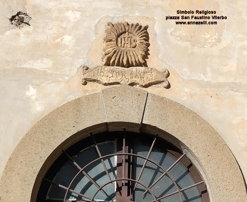 simbolo religioso piazza san faustino viterbo dettaglio info e foto anna zelli