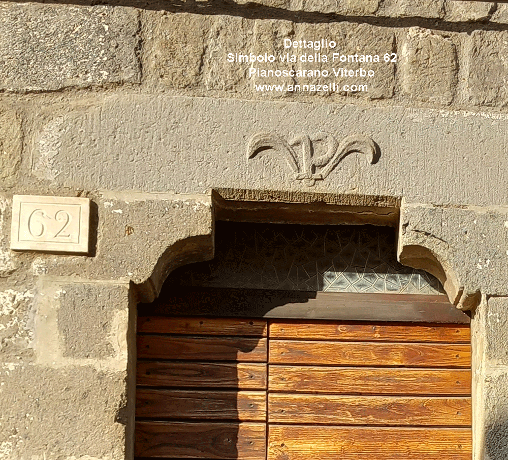 dettaglio simbolo via della fontana 62 pianoscarano viterbo info e foto anna zelli