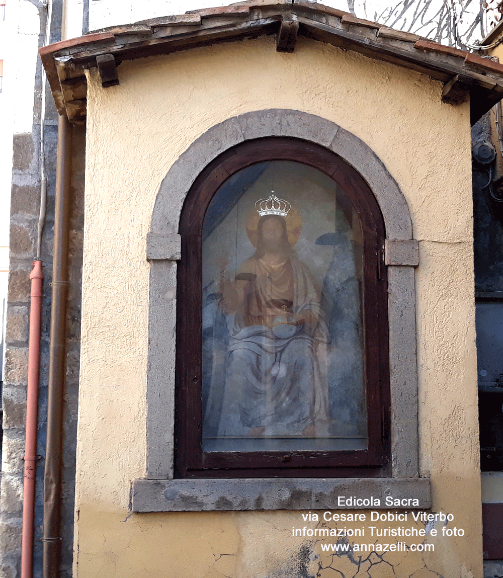 edicola sacra cristo benedicente a via cesare dobici viterbo centro storico info e foto anna zelli
