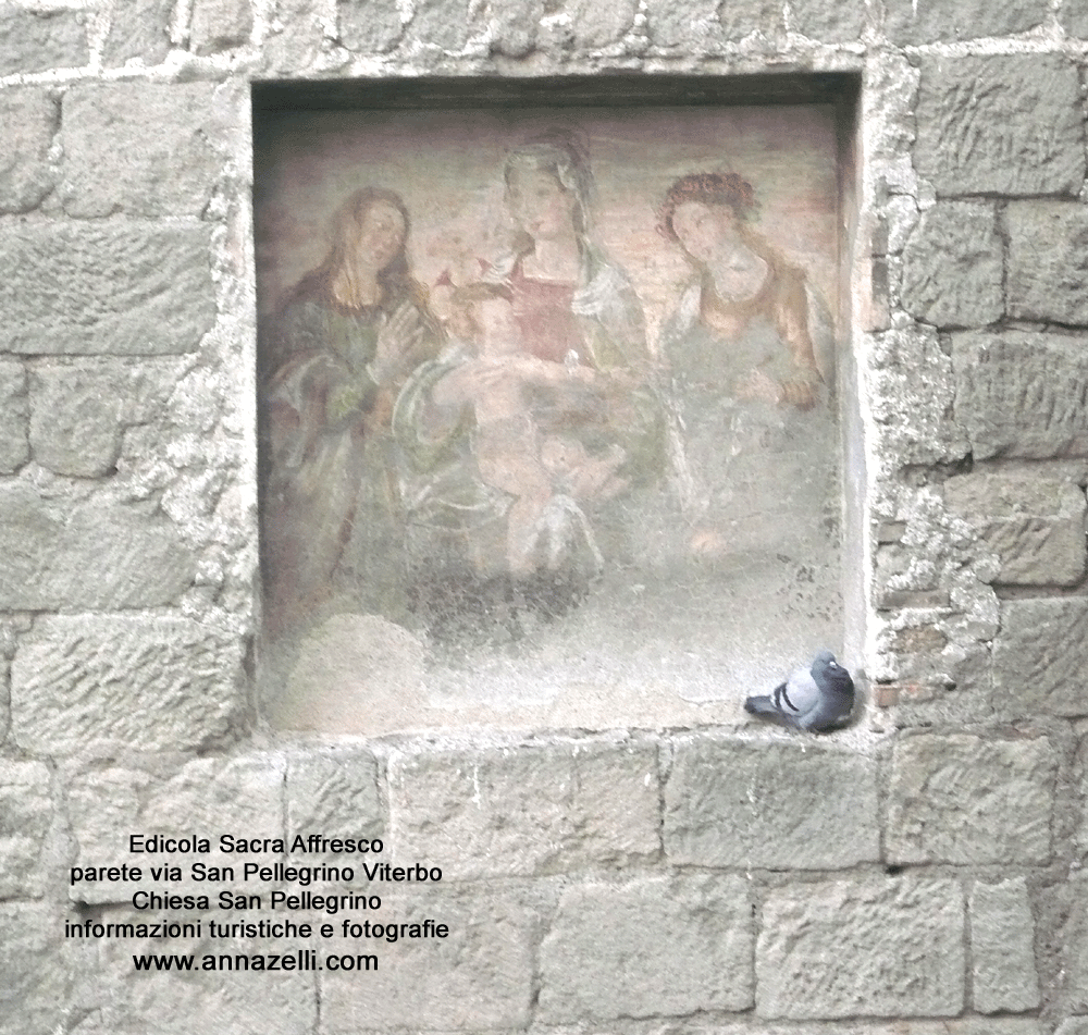 edicola sacra affresco parete esterna chiesa san pellegrino viterbo info e foto anna zelli