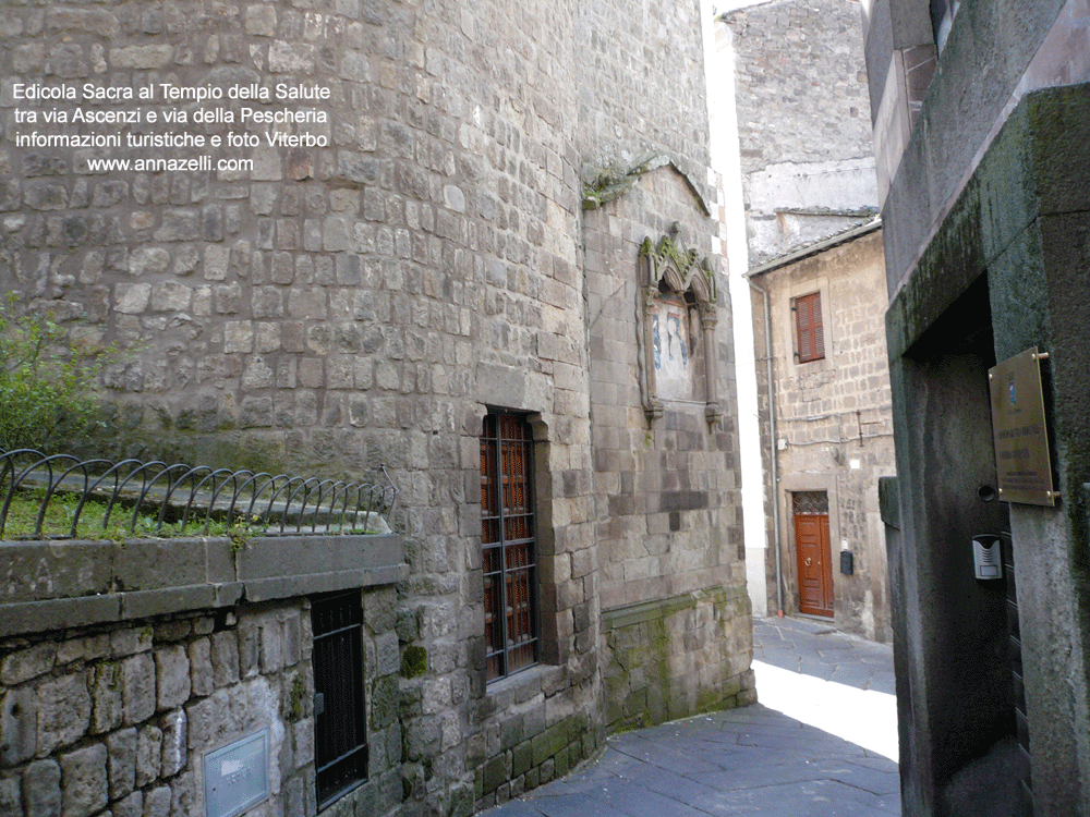 edicola sacra al tempio della salute via scenzi via della pescheria viterbo info e foto anna zelli