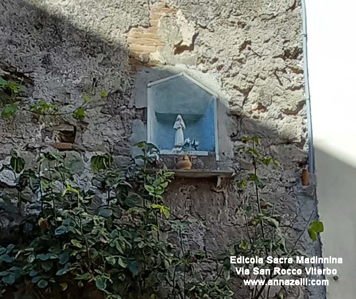 edicola sacra immagine della madonna via san rocco viterbo info e foto anna zelli