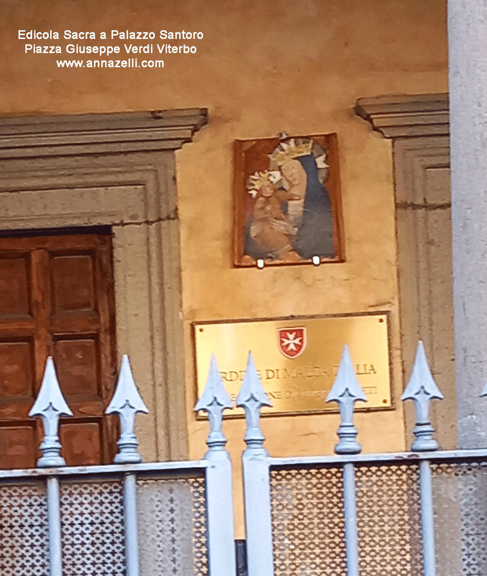 edicola sacra a palazzo santoro piazza verdi viterbo info e foto anna zelli