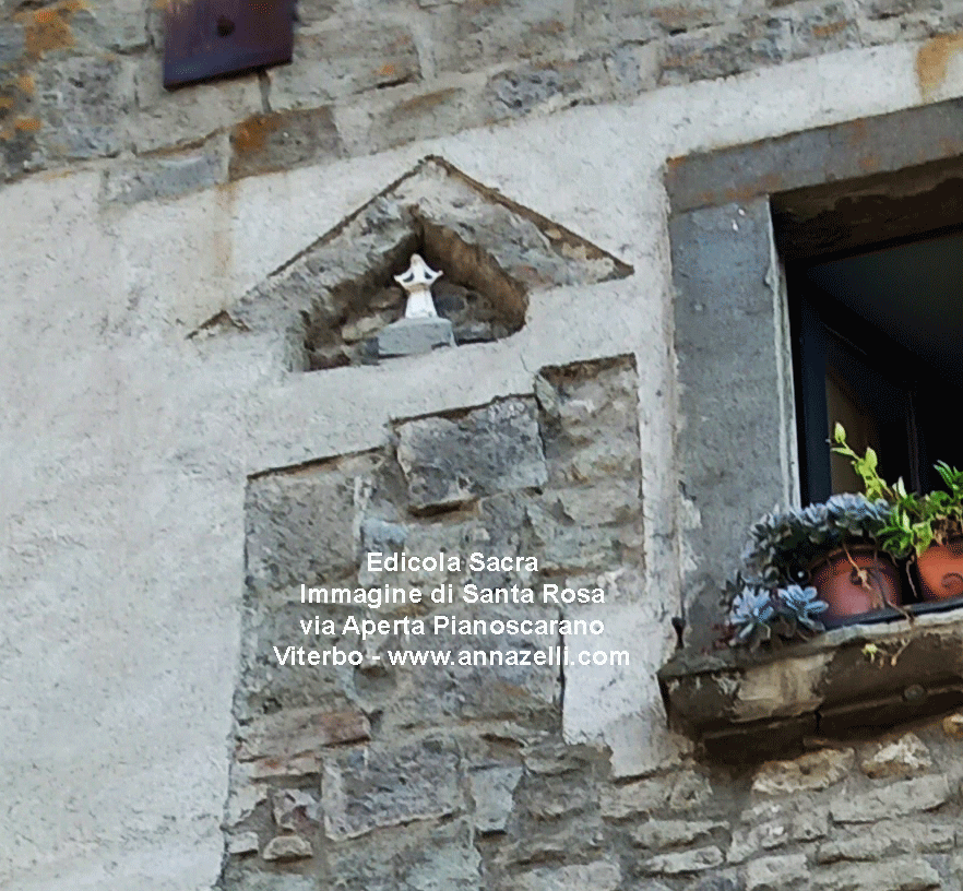edicola sacra immagine di santa rosa a via aperta pianoscarano viterbo info e foto anna zelli