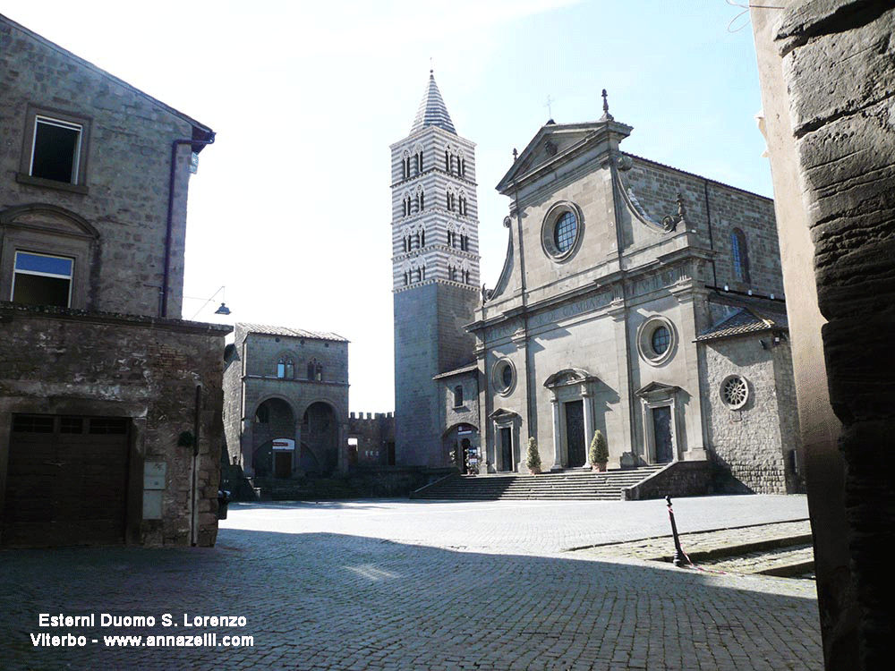 esterno duomo cattedrale di san lorenzo viterbo info e foto anna zelli