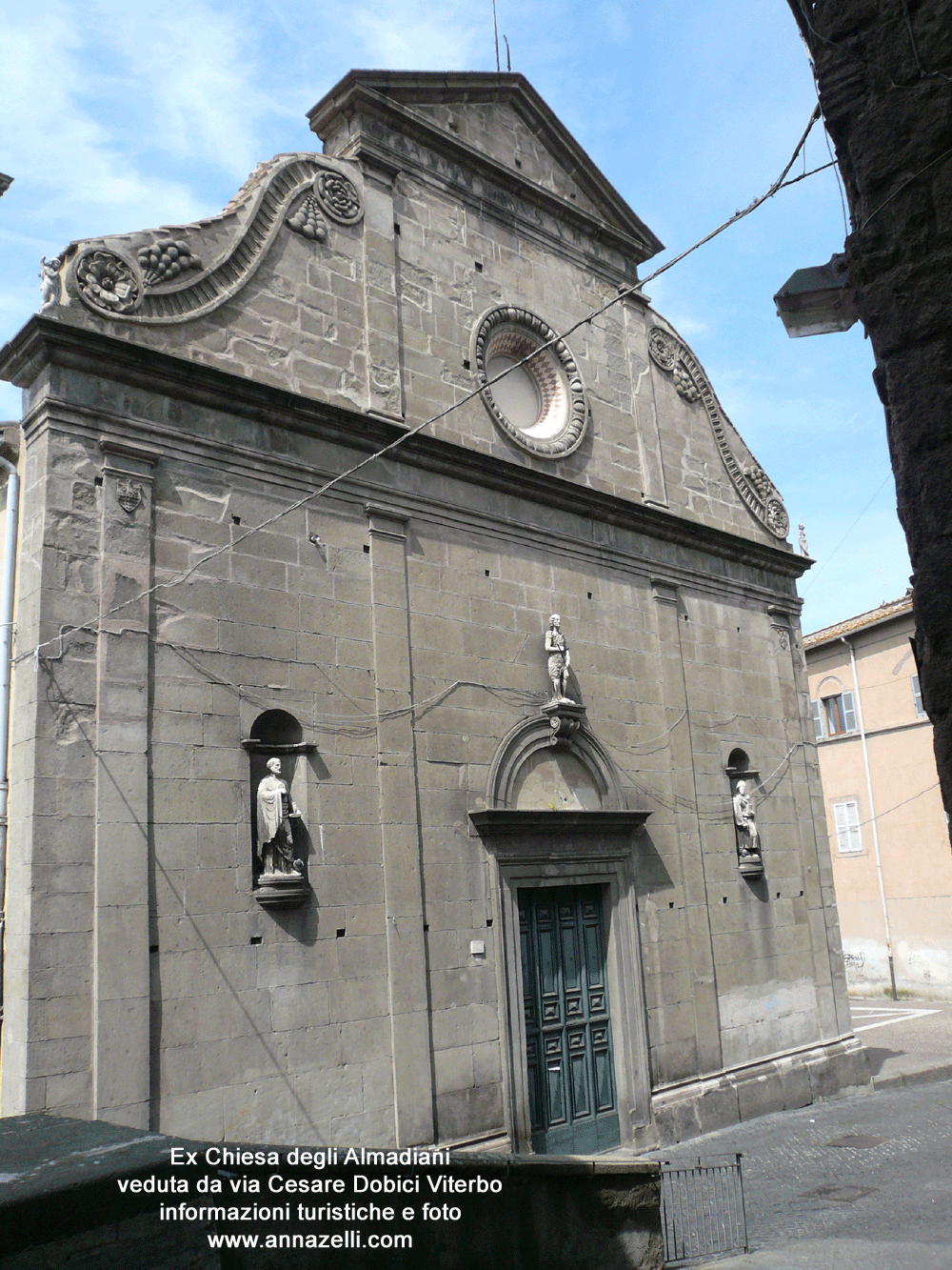 ex chiesa degli almadiani lato via cesare dobici viterbo info e foto