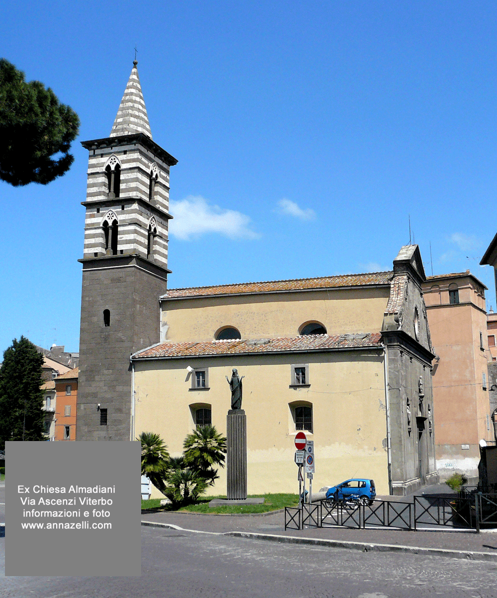 ex chiesa degli almadiani da via ascenzi viterbo centro storico info e foto