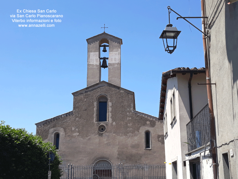 ex chiesa san carlo pianoscarano viterbo info e foto