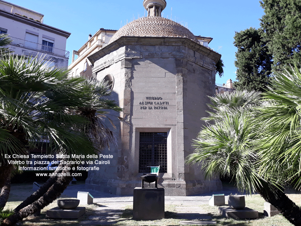 ex chiesa tempietto santa maria della peste tra piazza del sacrario e via cairoli viterbo centro storico info e foto anna zelli