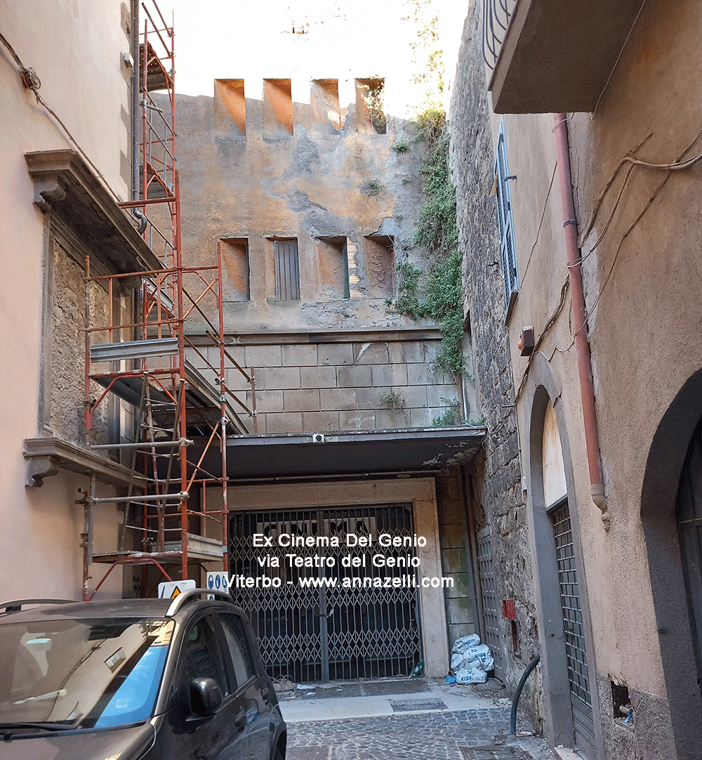 cinema genio chiuso da anni via del teatro del genio viterbo centro storico info e foto anna zelli