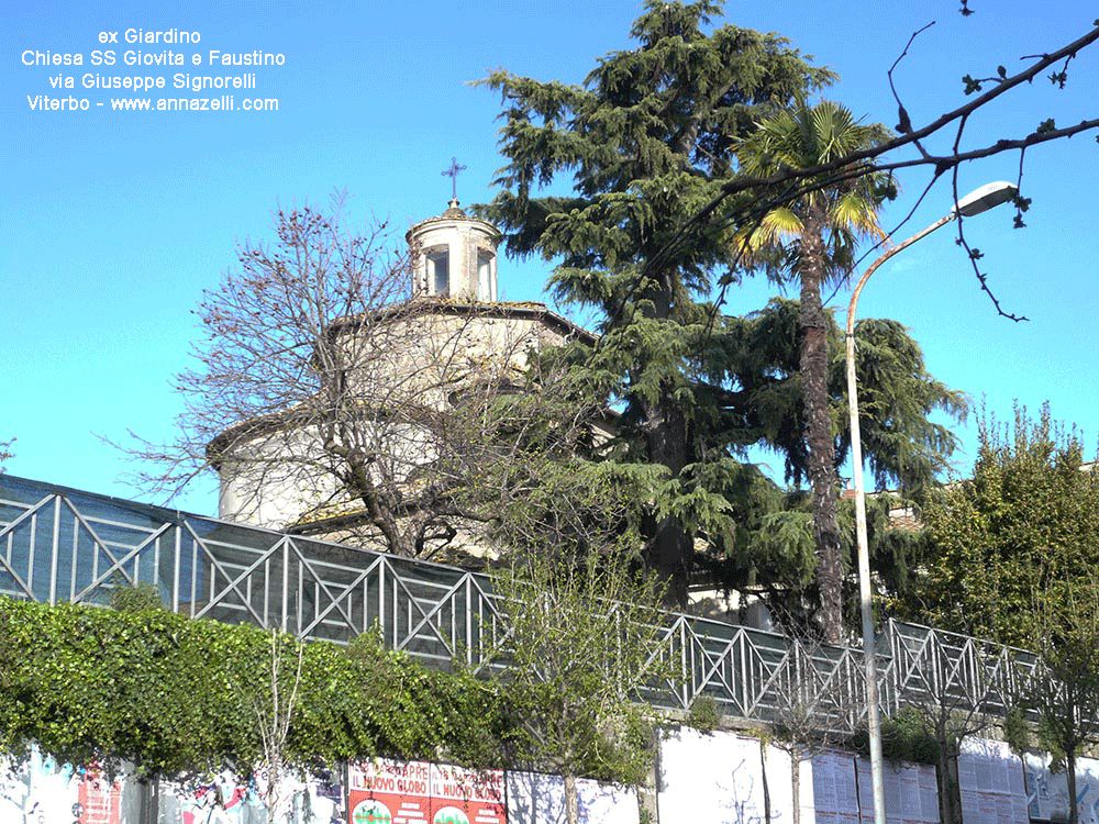 ex giardino chiesa dei ss faustino e giovita via giuseppe signorelli viterbo info e foto anna zelli