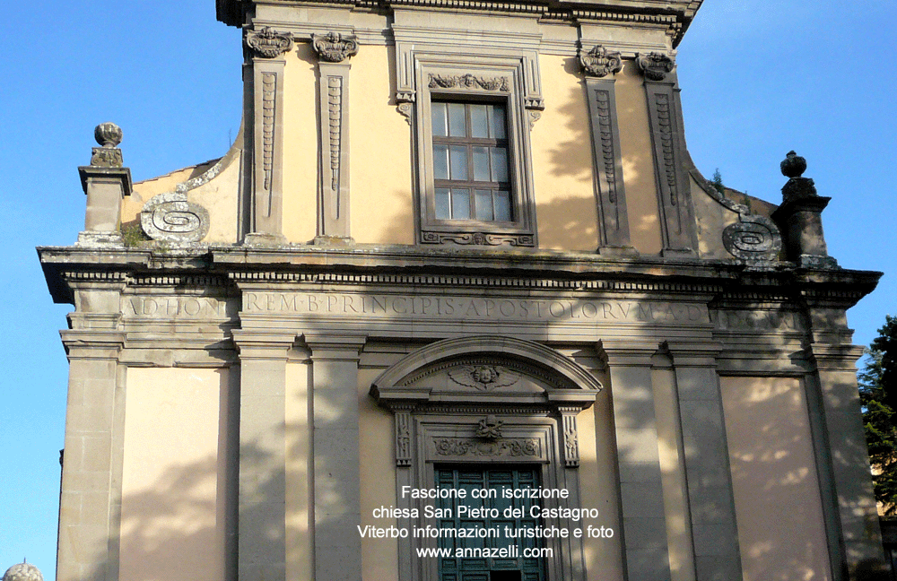 fascione con iscrizione chiesa an pietro del castagno Viterbo centro info e foto anna zelli