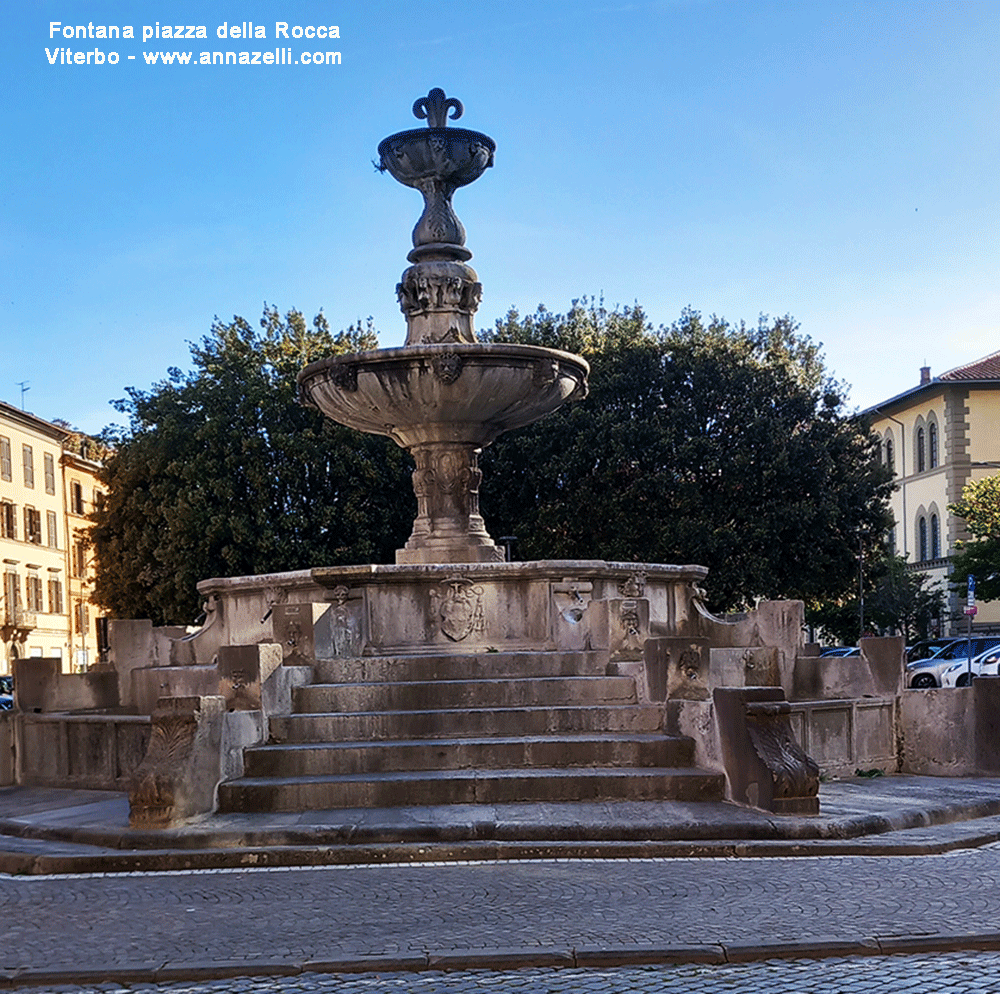 fontana a piazza della rocca viterbo info e foto anna zelli