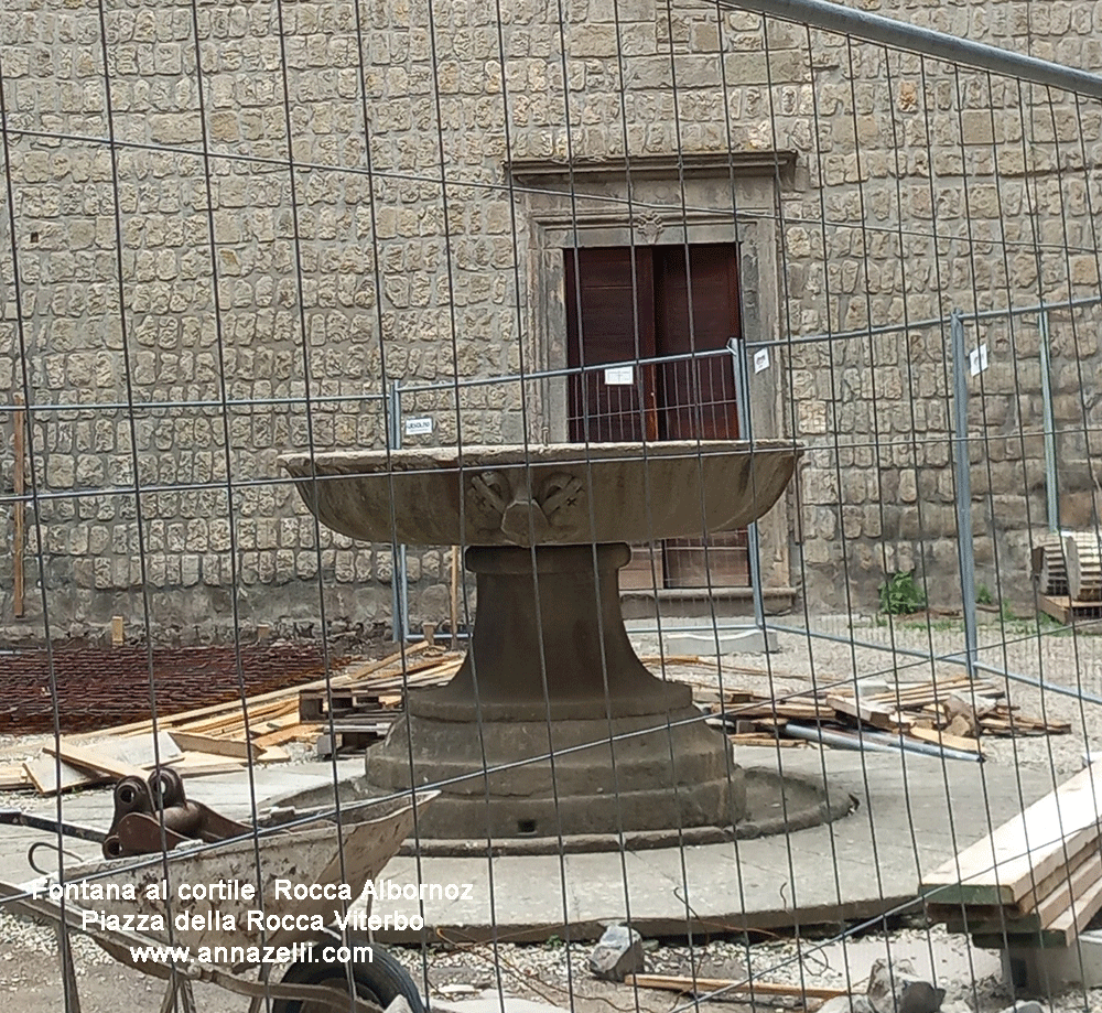 fontana pozzo cortile rocca albornoz viterbo piazza della rocca info e foto anna zelli