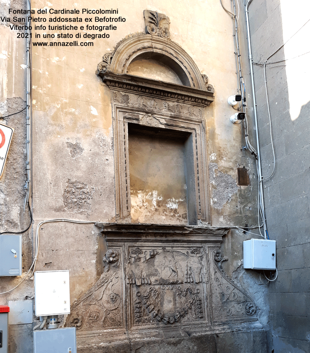 fontana del cardinale piccolomini viterbo via san pietro info e foto anna zelli
