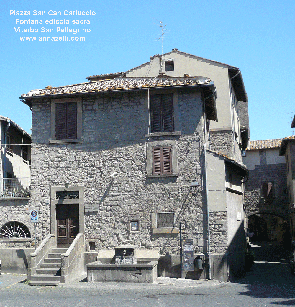 fontana edicola sacra a piazza san carluccio viterbo