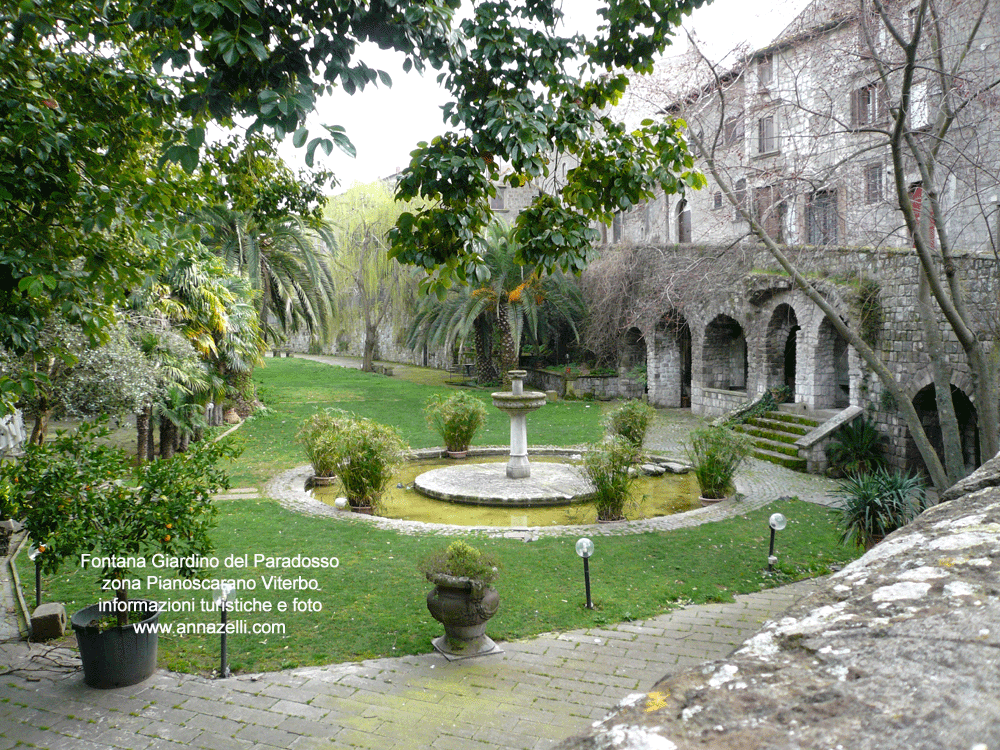 fontana al giardino de paradosso zona pianoscarano viterbo centro info e foto anna zelli