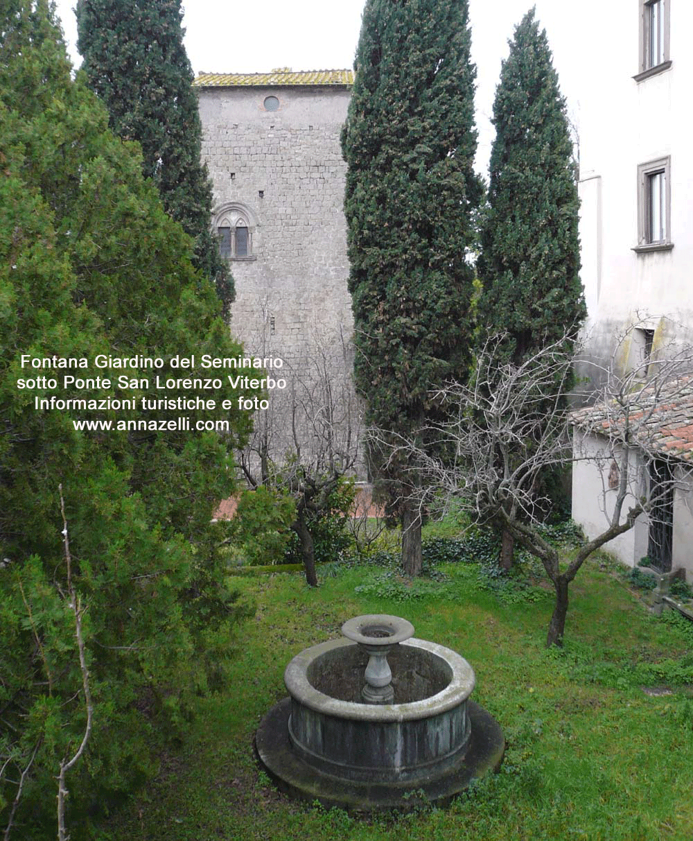 fontana giardino palazzo del seminario sotto ponte san lorenzo viterbo info e foto anna zelli
