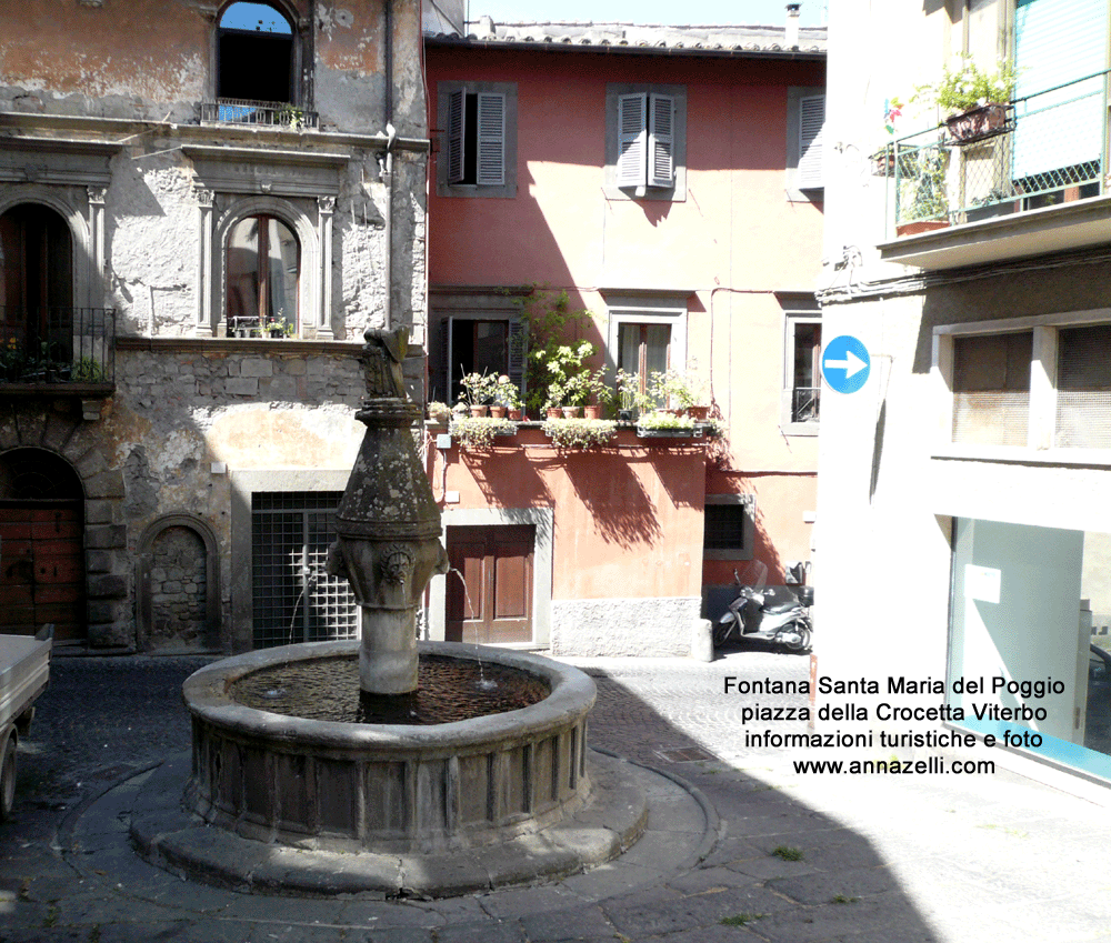 fontana a piazza della crocetta santa maria del poggio viterbo info e foto anna zelli