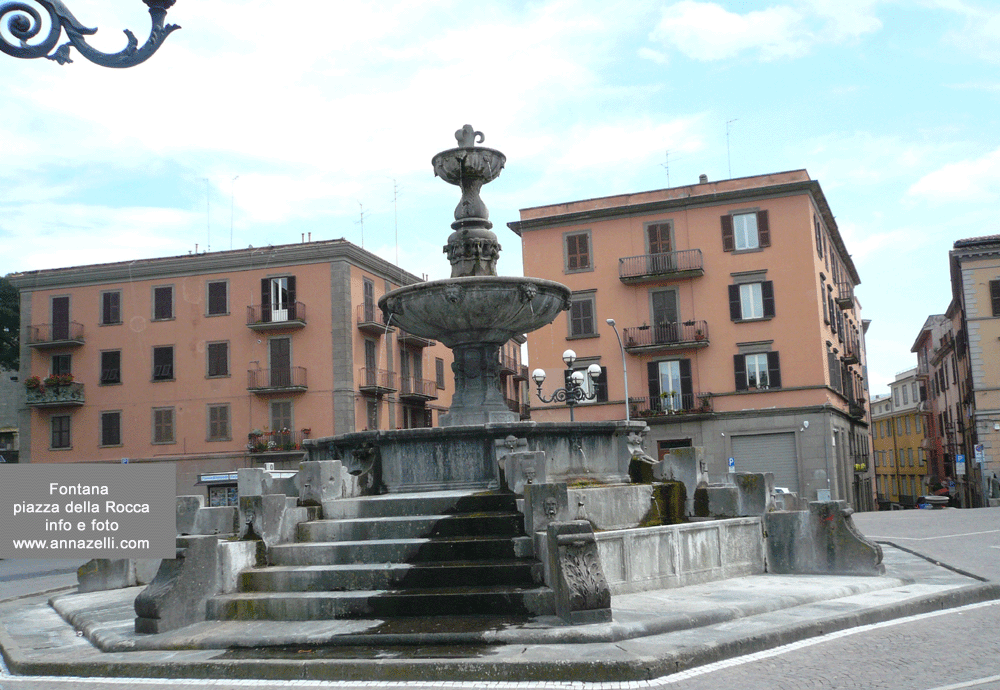 fontana piazza della rocca viterbo centro storico info e foto anna zelli