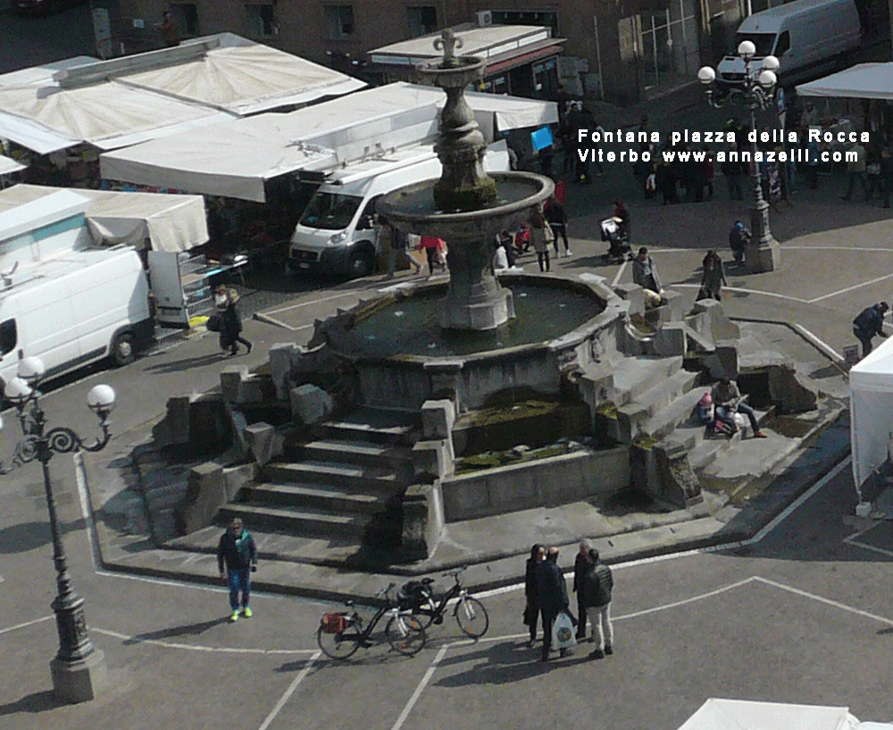 fontana a piazza della rocca viterbo veduta dalla loggia rocca albornoz info e foto anna zelli