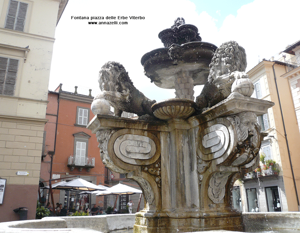 fontana piazza delle erbe viterbo centro storico info e foto anna zelli