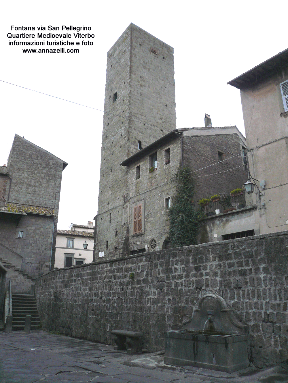 fontana via san pellegrino quartiere medioevale viterbo info e foto anna zelli