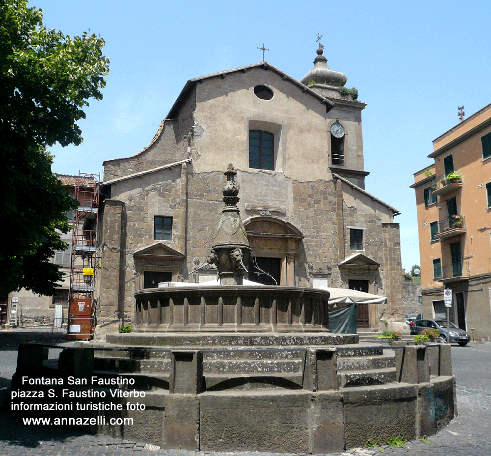 fontana san faustino piazza san faustino viterbo centro storico info e foto anna zelli