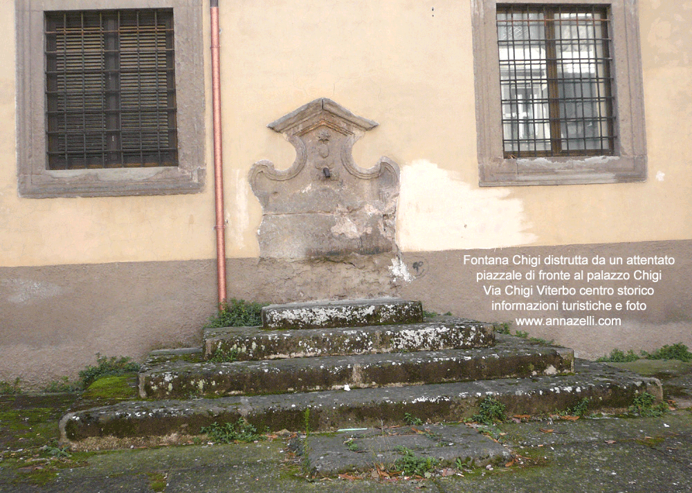 fontana chigi via chigi viterbo centro storico info e foto anna zelli