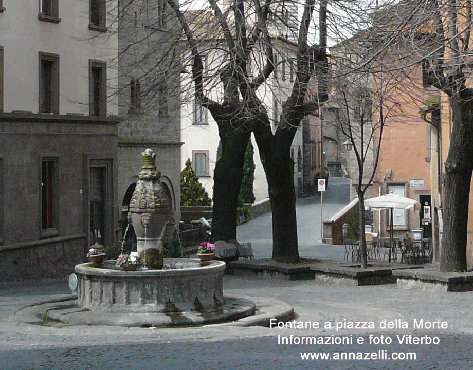 fontane a piazza della morte viterbo centro storico