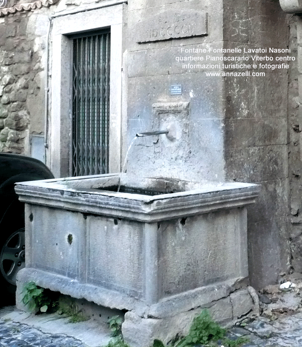 fontane lavatoi fontanelle nasoni quartiere pianoscarano viterbo centro info e foto anna zelli