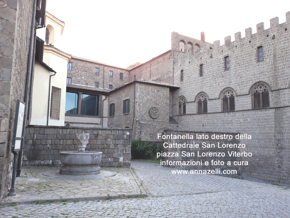 fontanella a destra del duomo di san lorenzo viterbo foto anna zelli