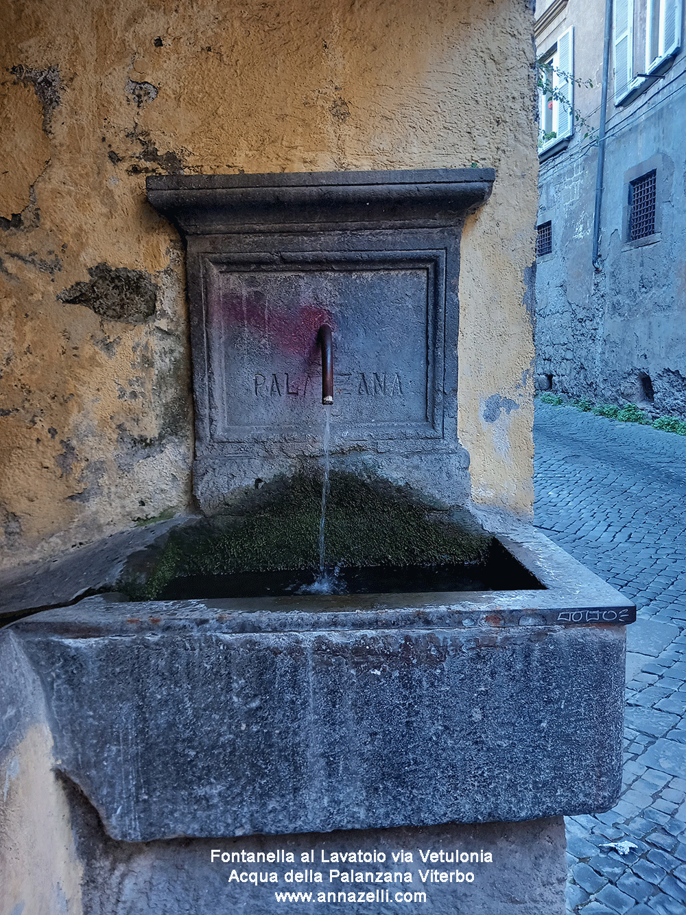 fontanella acqua della palanzana al lavatorio via vetulonia viterbo centro storico info e foto anna zelli