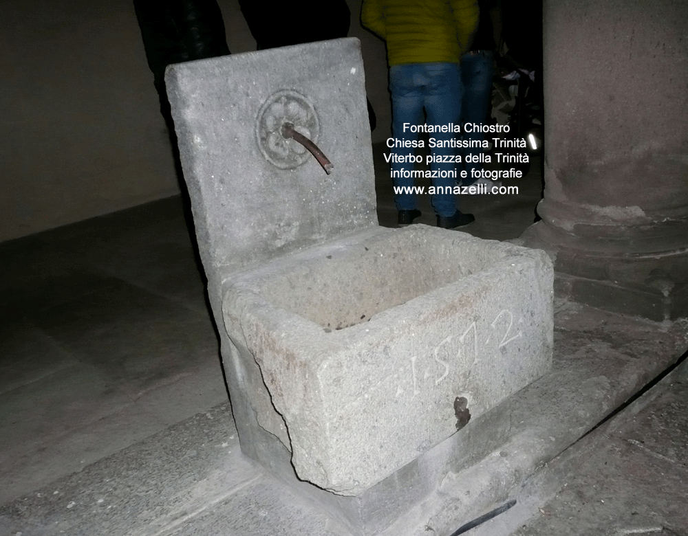 fontanella al chiostro chiesa santissima trinità viterbo info e foto anna zelli