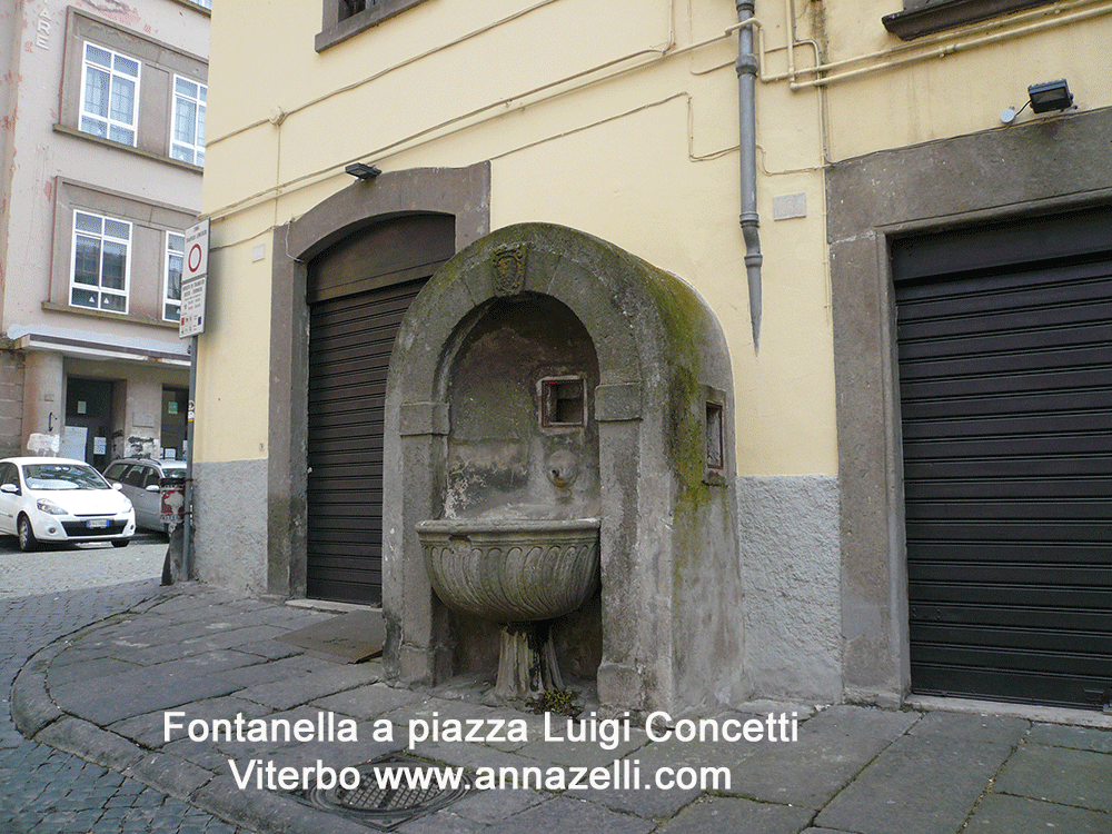 fontanella a piazza luigi concetti viterbo centro storico