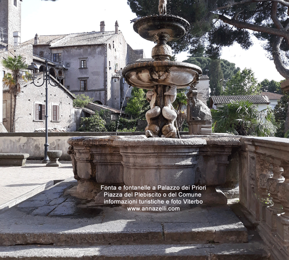 foto fontane e fontanelle a palazzo dei priori piazza del plebiscito viterbo onfo e foto anna zelli