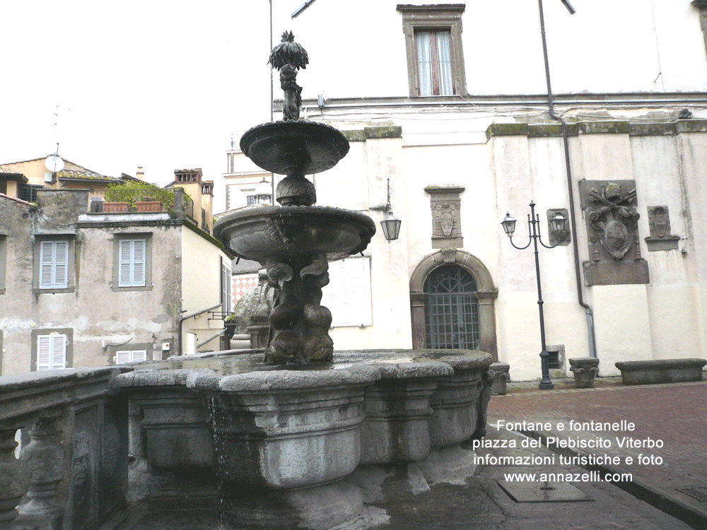 fontane e fontanelle a piazza del plebisicito viterbo foto e informazioni