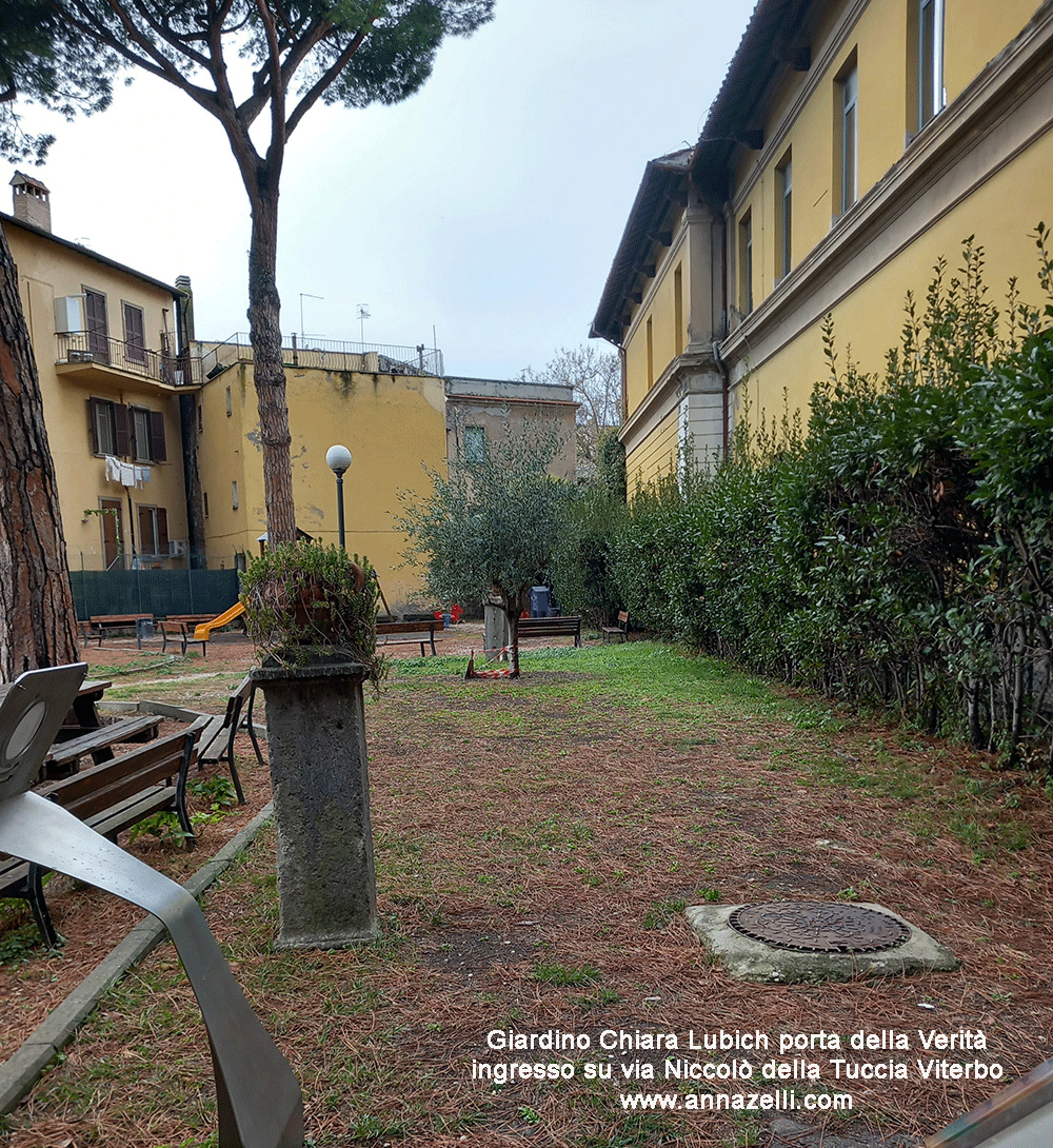 giardino a via della verit dedicato a chiara lubich viterbo info e foto anna zelli