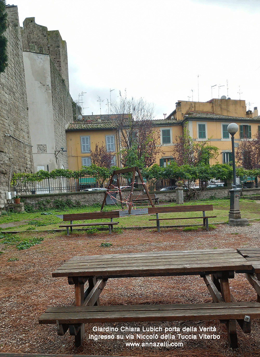 giardino a via della verit dedicato a chiara lubich viterbo info e foto anna zelli