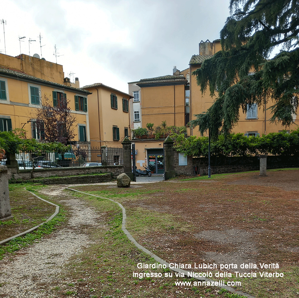 giardino a via della verit dedicato a chiara lubich viterbo info e foto anna zelli