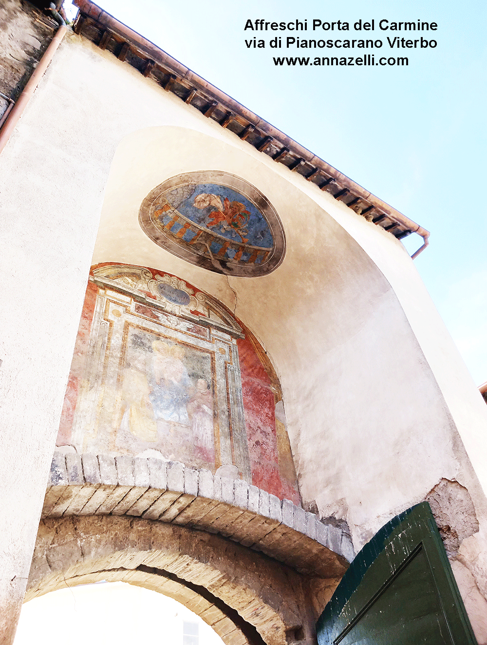 affreschi a porta del carmine via di pianoscarano viterbo info foto anna zelli