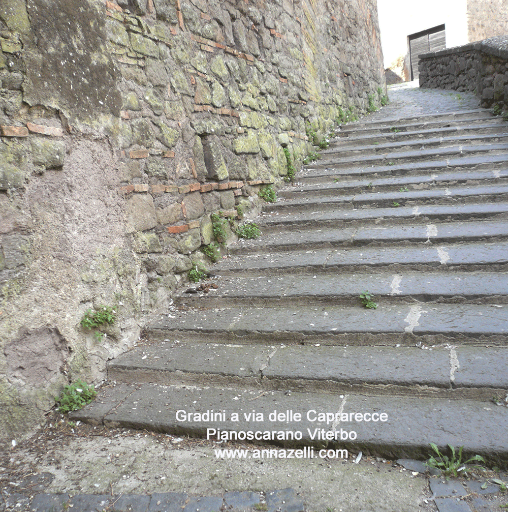 gradini a via delle caprarecce viterbo verso via del ponticello viterbo