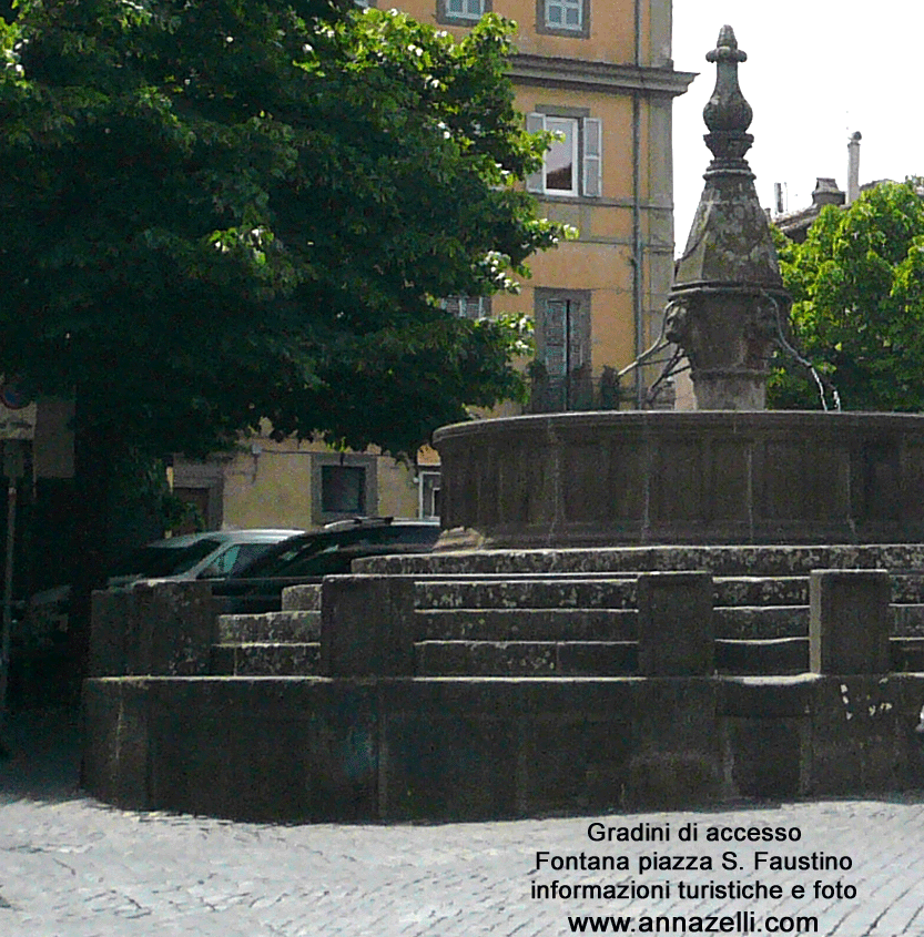 gradini di accesso fontana piazza San Faustino viterbo info e foto anna zelli