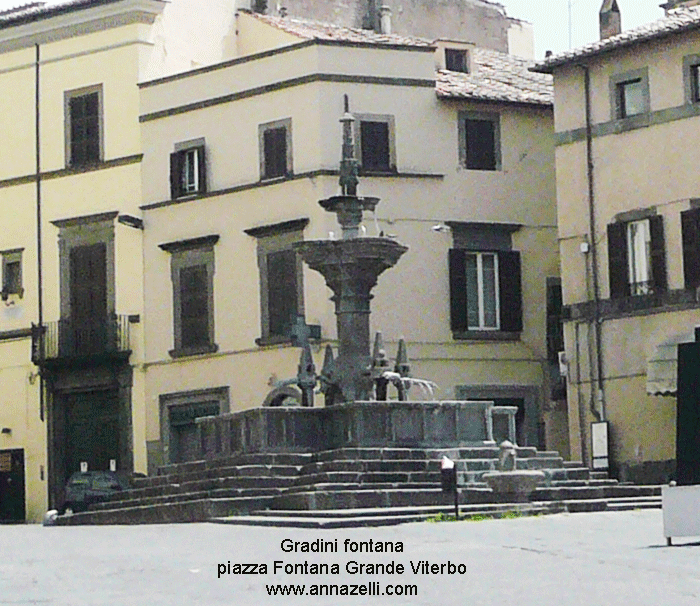 gradini fontana a piazza fontana grande viterbo