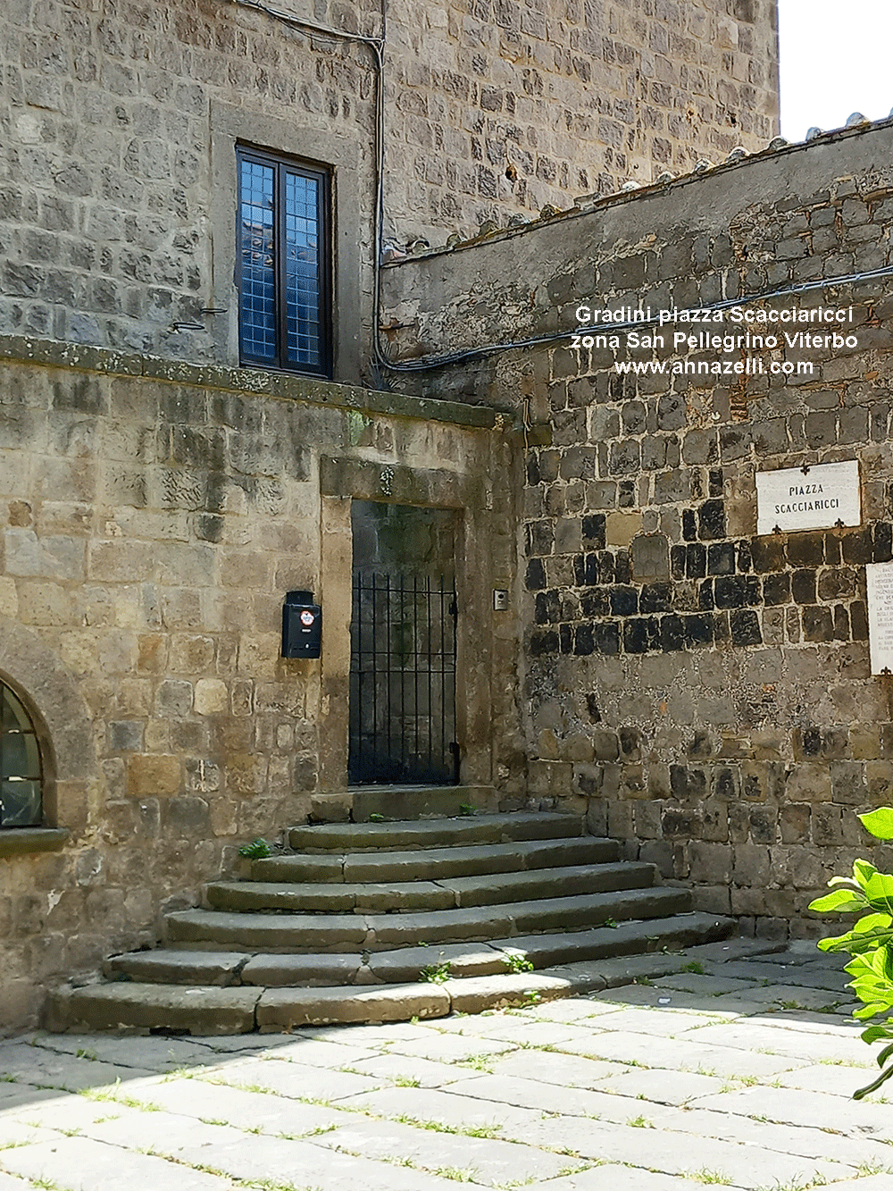 gradini piazza scacciaricci zona san pellegrino viterbo